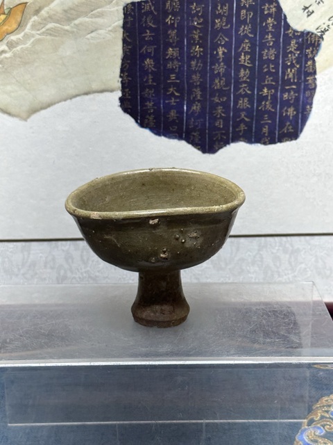 古玩陶瓷宋代精品影青高足酒杯,高等級拍賣,當前價格189元