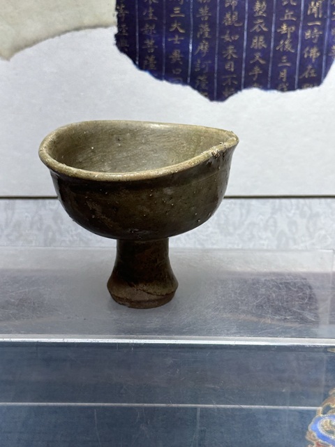 古玩陶瓷宋代精品影青高足酒杯,高等級拍賣,當前價格189元