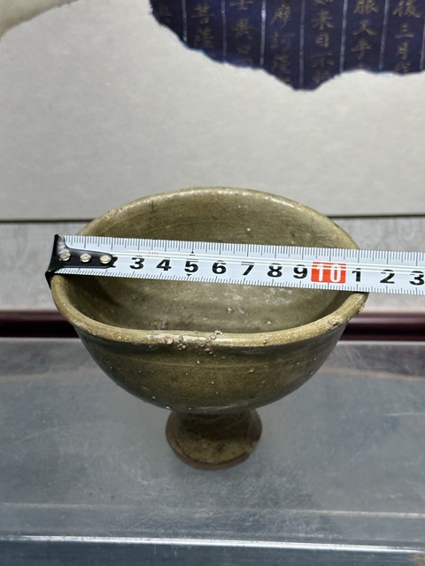 古玩陶瓷宋代精品影青高足酒杯,高等級拍賣,當前價格189元