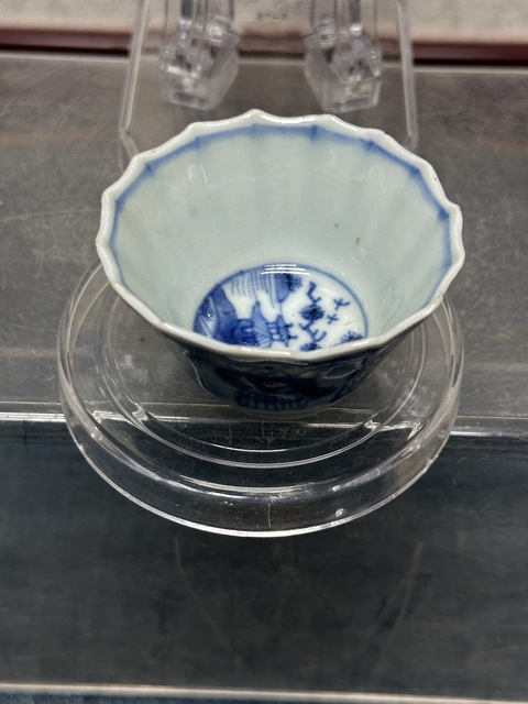 古玩陶瓷清康熙精品青花人物山水花口茶杯碟拍賣,當前價格1690元