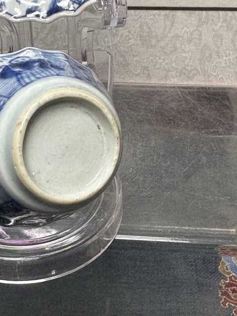 古玩陶瓷清康熙精品青花人物山水花口茶杯碟拍賣,當前價格1690元