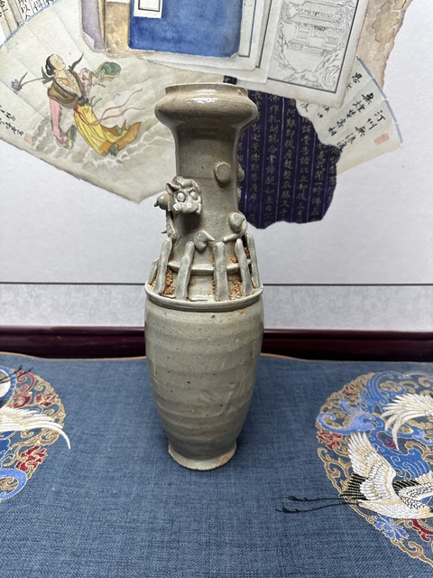 古玩陶瓷宋代影青精品盤(pán)龍瓶,博物館級(jí)別拍賣(mài),當(dāng)前價(jià)格890元