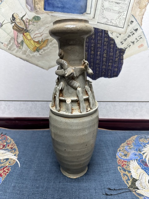 古玩陶瓷宋代影青精品盤(pán)龍瓶,博物館級(jí)別拍賣(mài),當(dāng)前價(jià)格890元