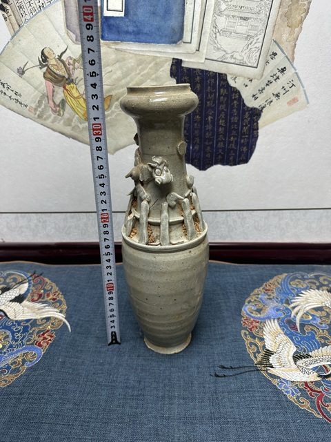 古玩陶瓷宋代影青精品盤(pán)龍瓶,博物館級(jí)別拍賣(mài),當(dāng)前價(jià)格890元
