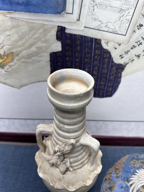 古玩陶瓷宋代影青盤龍青釉瓶 博物館級別拍賣,當前價格1260元