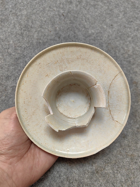 古玩陶瓷南宋-湖田窯青白釉盞托拍賣，當(dāng)前價(jià)格1800元
