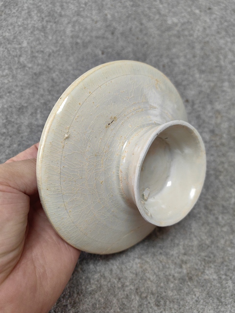 古玩陶瓷南宋-湖田窯青白釉盞托拍賣，當(dāng)前價(jià)格1800元