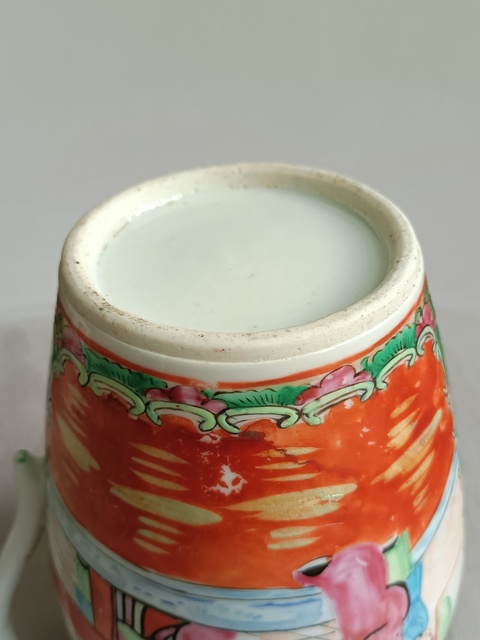 古玩陶瓷廣彩人物故事咖啡壺拍賣，當(dāng)前價(jià)格890元
