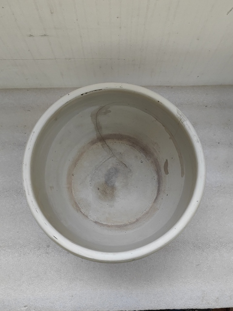 古玩陶瓷磁州窯白地黑花畫缸拍賣，當前價格298元