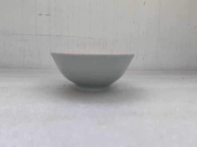 古玩陶瓷豆青釉茶碗拍賣，當前價格680元