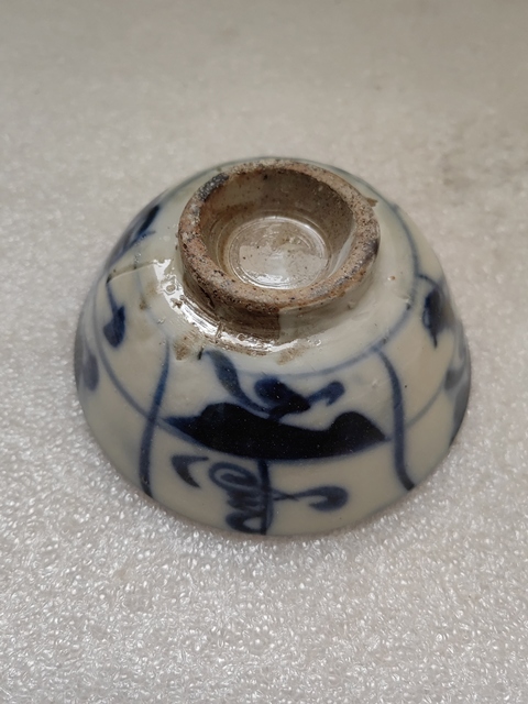 古玩陶瓷青花花卉紋茶碗拍賣，當前價格480元