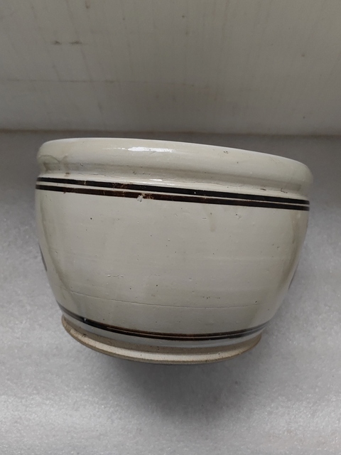 古玩陶瓷磁州窯白地黑花畫缸拍賣，當前價格298元