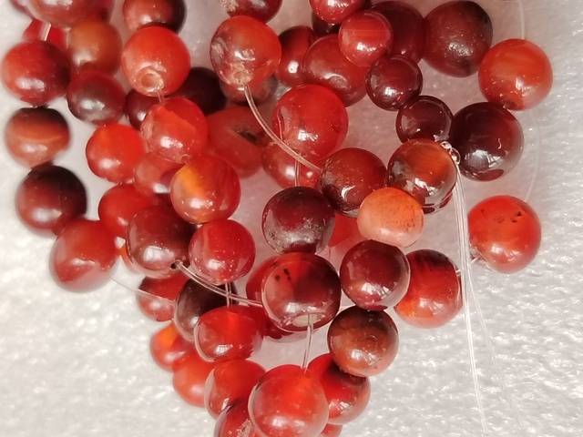 古玩玉器紅瑪瑙珠鏈拍賣,當前價格150元