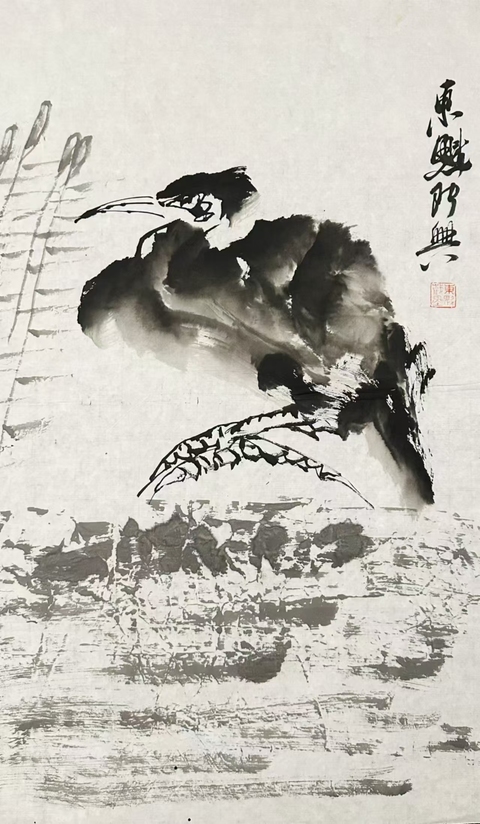 古玩字畫吳東魁孤禽拍賣,當前價格999元