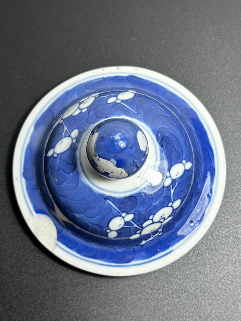古玩陶瓷清光緒·青花留白冰梅圖將軍罐(細路)拍賣,當前價格2500元