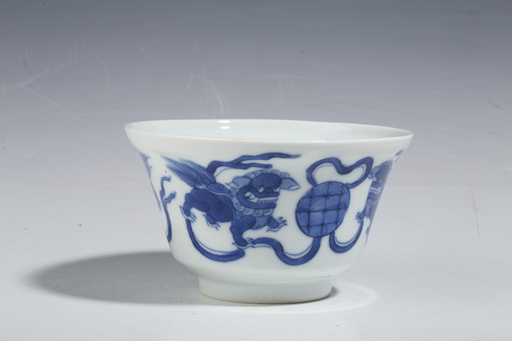 古玩陶瓷清道光·青花獅子繡球紋碗拍賣,當(dāng)前價格3680元