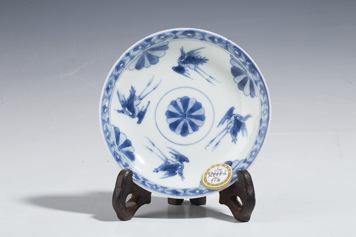 古玩陶瓷清康熙·青花鶴紋杯碟拍賣,當(dāng)前價格2600元