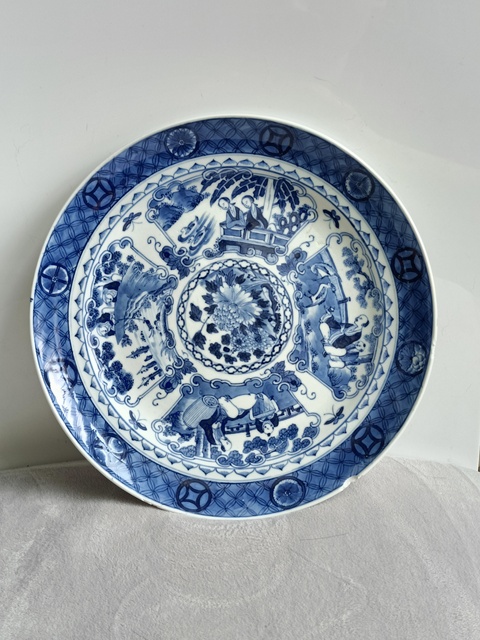 古玩陶瓷青花人物故事紋盤拍賣,當前價格1380元