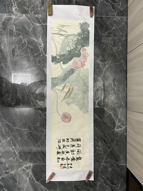 古玩字畫朱旭《荷》拍賣,當前價格788元