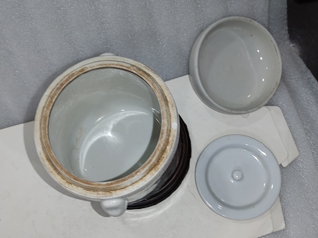 古玩陶瓷粉彩龍鳳紋蓋罐拍賣，當前價格580元