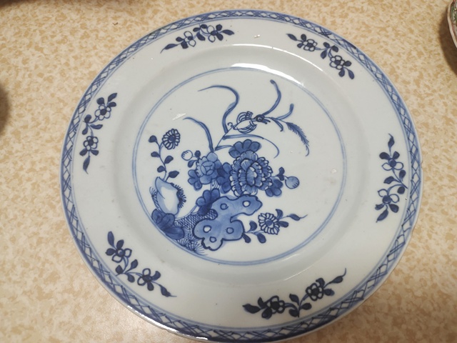 古玩陶瓷花鳥紋青花盤拍賣,當(dāng)前價(jià)格1350元