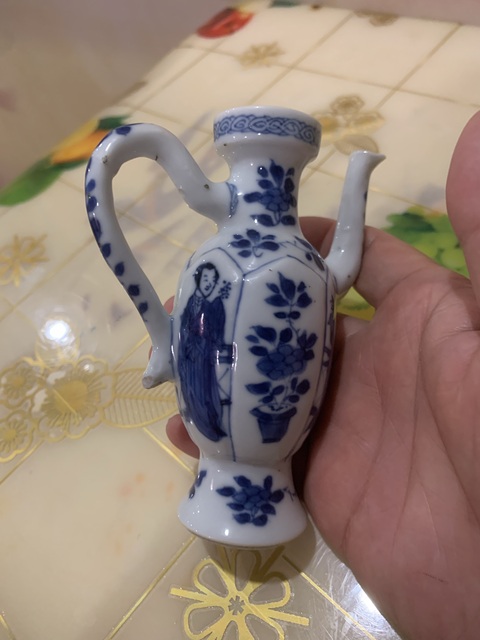 古玩陶瓷康熙仕女青花執壺拍賣，當前價格6666元
