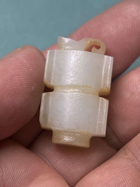 古玩玉器漢代白玉紅沁司南拍賣,當前價格40800元