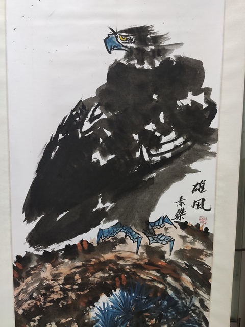 古玩字畫手工精裱 河南名家付素杰雄鷹拍賣，當(dāng)前價格777元