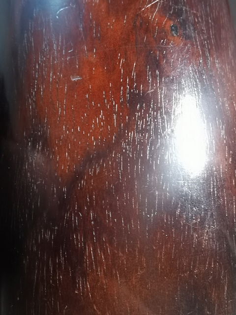 古玩雜項非洲花梨木雕筆筒真品鑒賞圖