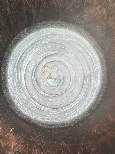 古玩雜項非洲花梨木雕筆筒真品鑒賞圖