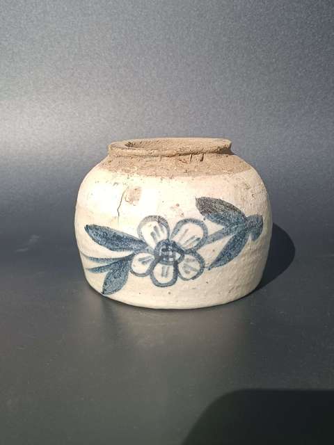 古玩陶瓷明代~青花花卉紋缽盂拍賣,當前價格2222元
