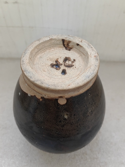 古玩陶瓷磁州窯黑釉嘟嚕瓶拍賣,當前價格680元