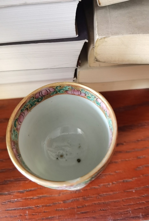 古玩陶瓷晚清廣彩人物故事高足杯拍賣,當前價格800元