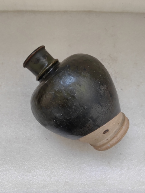 古玩陶瓷磁州窯黑釉嘟嚕瓶拍賣,當前價格680元