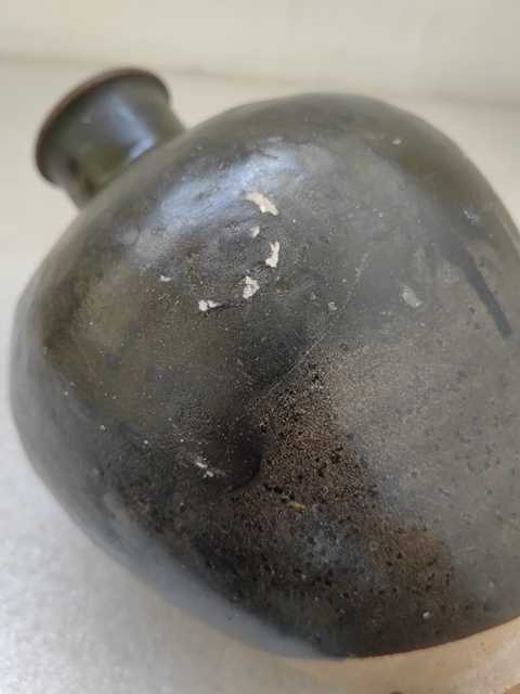 古玩陶瓷磁州窯黑釉嘟嚕瓶拍賣,當前價格680元