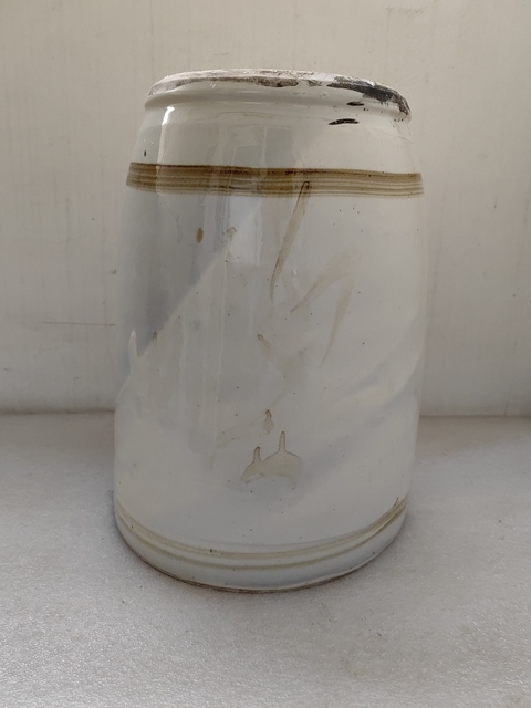 古玩陶瓷磁州窯白地黑花畫缸拍賣，當前價格680元