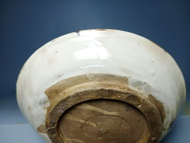 古玩陶瓷磁州窯白地黑花盤拍賣,當(dāng)前價格230元