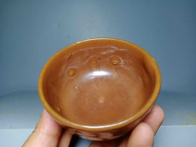 古玩陶瓷磁州窯紫金釉茶杯拍賣，當(dāng)前價(jià)格600元