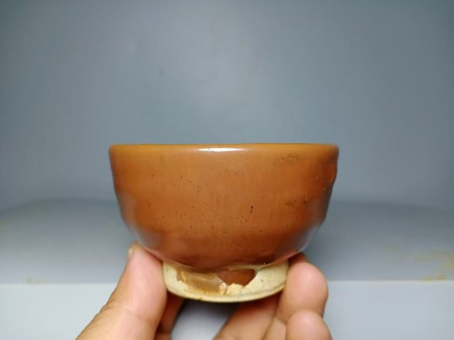 古玩陶瓷磁州窯紫金釉茶杯拍賣，當(dāng)前價(jià)格600元