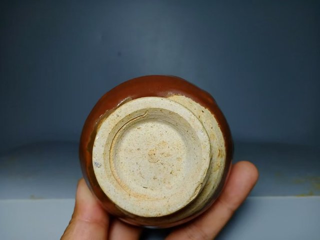 古玩陶瓷磁州窯紫金釉茶杯拍賣，當(dāng)前價(jià)格600元