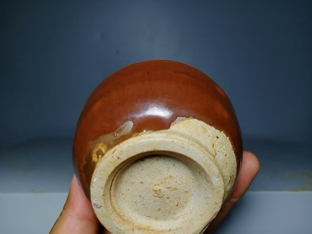 古玩陶瓷磁州窯紫金釉茶杯拍賣，當(dāng)前價(jià)格600元