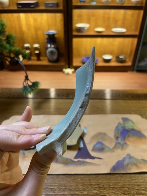 古玩陶瓷龍泉窯青釉標(biāo)本拍賣，當(dāng)前價(jià)格1800元