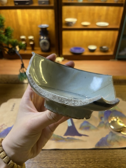 古玩陶瓷明洪武明早期青花碗標本拍賣，當前價格800元