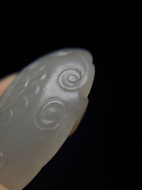 古玩玉器（一口價(jià)放漏）清代和田玉雕“如意發(fā)簪頭”拍賣，當(dāng)前價(jià)格1800元