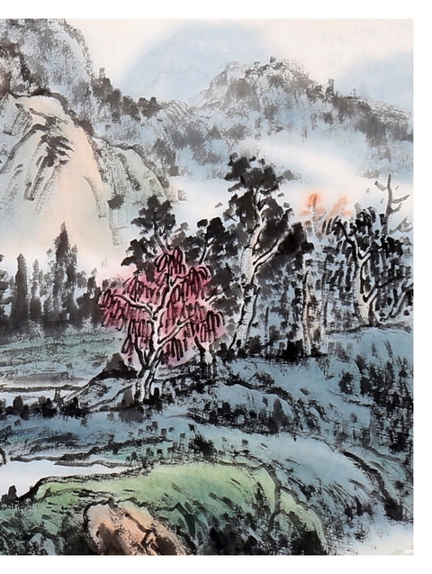 古玩字畫吳大年山水拍賣，當前價格580元