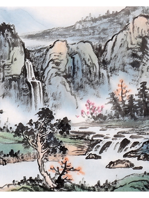 古玩字畫吳大年山水拍賣，當前價格580元