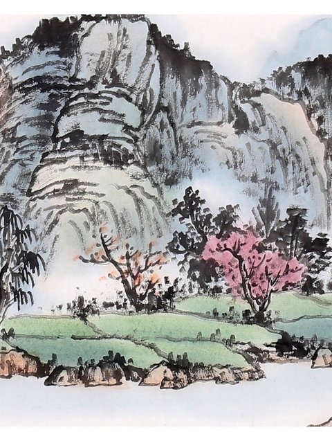 古玩字畫吳大年山水拍賣，當前價格580元