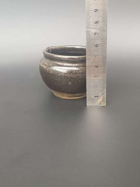 古玩陶瓷元代~窯變褐釉茶入拍賣,當前價格0元