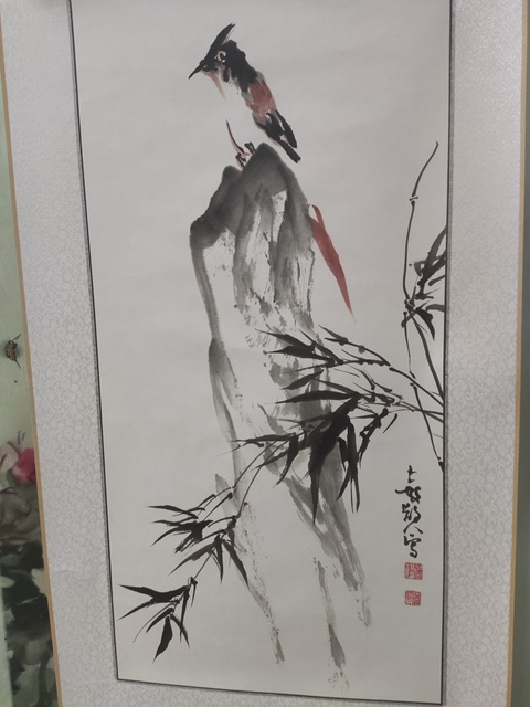 古玩字畫精工裝裱河南名家謝英慧 花鳥拍賣,當前價格228元