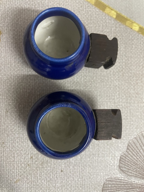 古玩陶瓷藍釉鳥食缸拍賣,當前價格480元